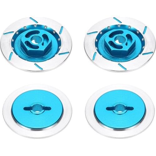 4PCS Aluminum Alloy Brake Disc Wheel Rim Box Metal Hex Adapter 12MM for RC 1/10 Car HSP Fly Fish Buggy Truck 94123 94122 D4 CS,B