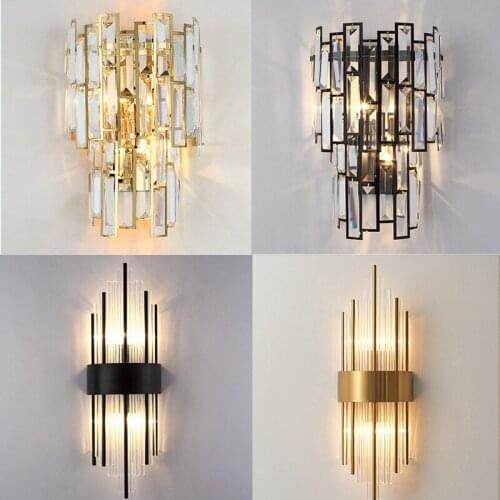 Nordice penteadeira abajur crystal dining room bedside corridor bedroom lamp lampara pared