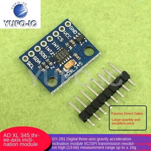 Free Ship 1PCS ADXL345 Three-Axis Gravity Acceleration Inclination Sensor Module IIC/SPI Transmission GY-291