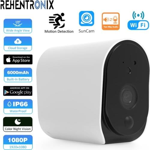 1080P WIFI Wireless IP Camera Support Solar Panel Battery Security Camera 2MP PIR Two Way Audio Waterproof Surveillance Camera