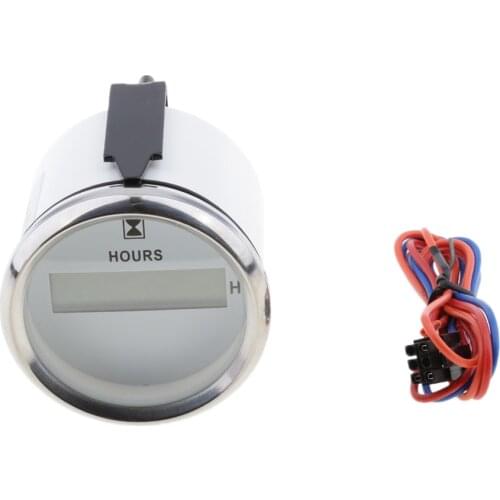 DC 12v 24v Hour Meter Round for Marine Boat Engine Motorcycle