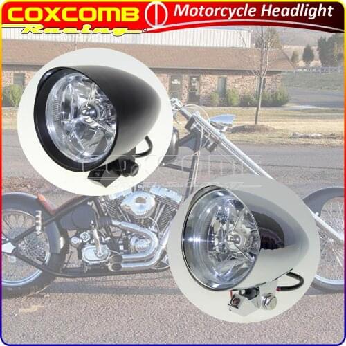 For Harley Sportster Iron 883 1200 SuperLow Forty-Egiht Custom Mount Headlamp Motorcycle H4 HI/LO Beam Running Lamp Headlights