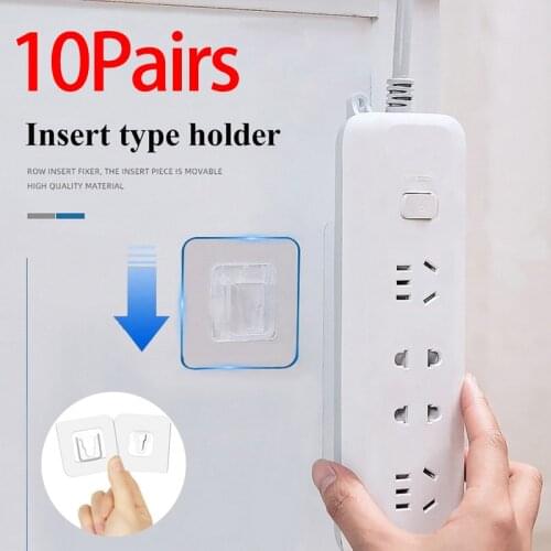 5/10 Pairs Double Sided Adhesive Wall Hooks Wall Hanger Transparent Suction Cup Sucker Hook Double-Sided Multi-Purpose Hook