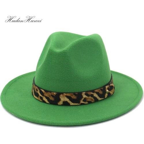 2020 Hot Sell Fall Winter Woolen Felt Fedora Hat for Women Men Elegant Ladies Jazz Panama L XL Hat