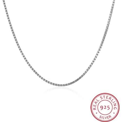 Hermosa 1mm Box Chain Necklace Choker Necklaces Modern Women 16''/'18'' SVC012 Wholesale