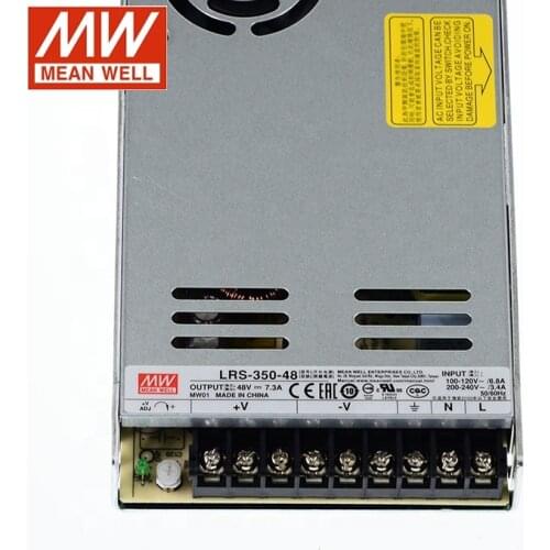 LRS-350-48 MEAN WELL 350W 48V Switching Power Supply 110V/220V AC to 48V DC 7.3A 350W Meanwell dc Power Supply Transformer PSU