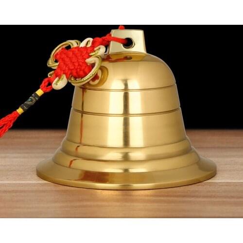 Copper bell pendant wind bell pendant all copper Zhaocai ornament Ping'an living room door decoration craft ornament