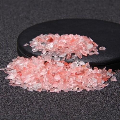 3-5mm Undrilled Irregular Shape Watermelon Quartz Crystal Stone Tiny Rock Tumbled Gravel Chip Stone DIY Home Decor Fish Tank