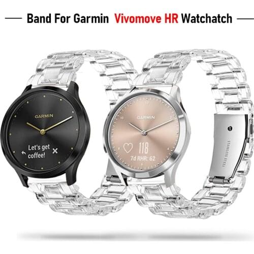 Newest Transparent Wrist Band for Garmin Vivomove HR Strap for Garmin Watch Sports Watchband Bracelet 20mm 22mm Loop Accessories