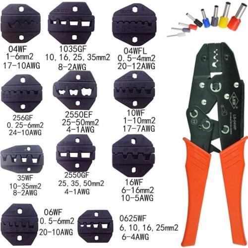 Ratchet terminal Crimping Tool for wire-end ferrules 0.5-50mm2 hand tools crimper