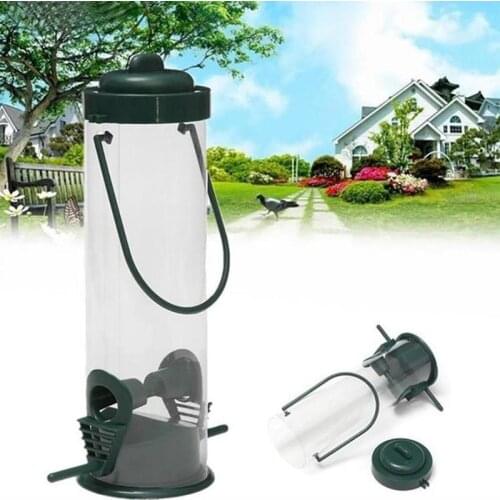 Hanging Type Outdoor Plastic Pet Bird Feeder Bucket Tree Garden Decoration