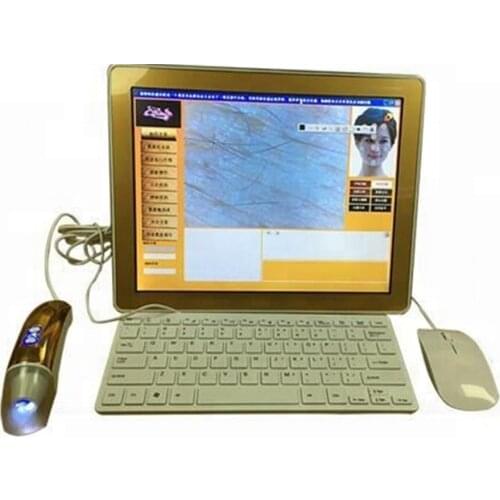 Hot Sale Portable Facial Skin Analyzer Dialysis Machine with Keyboard Golden Body Perfect Effect for Home and Salon Use