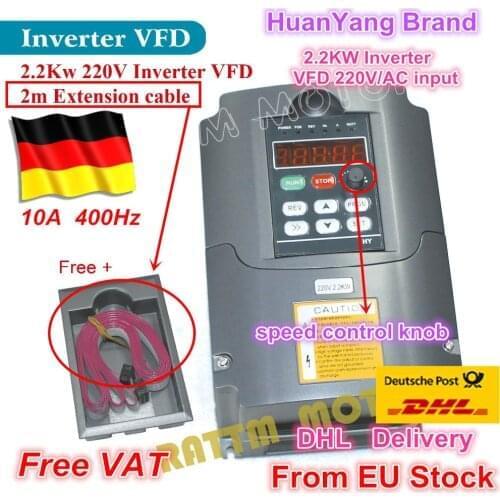 2021 NEW item 2.2KW Variable Frequency Drive VFD Inverter 3HP 220V VSD for CNC router Spindle motor speed control