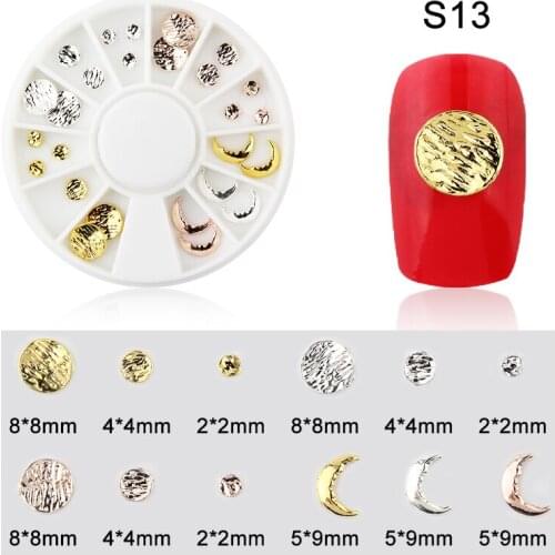 Promotion NZIQUAN Rose Gold Gold Foil Silver Moon 20pcs/box Charm Metal Nail Art Ornament Set DIY3D Accessories Nail Sticker