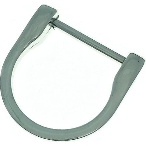 10 Pieces 37*37 MM Factory Wholesale Wrist Alloy Buckle Screw D Buckle Semicircle Bag Decorative Metal Buttons Spot Luggage