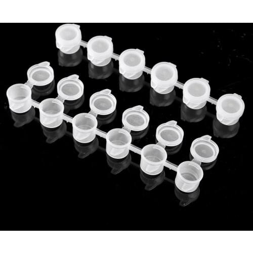 180 Pots 3ml Mini Empty Paint Pot Pod Strips Arts and Crafts Watercolor Draw Pigment Plastic Palette Storage Containersc
