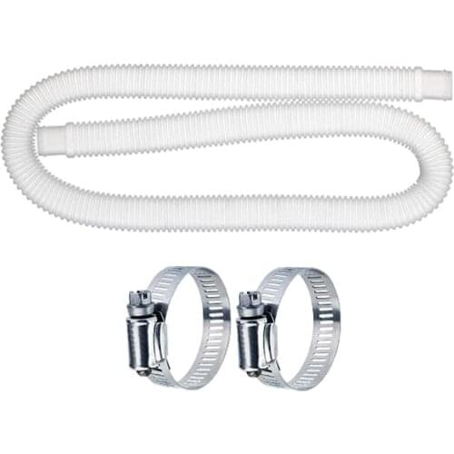 Replacement Hose 32mm Swimming Pool Pump/Filter 1.5m Long+2pcs Clamps