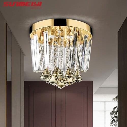 Modern Round LED Crystal Ceiling Lights aisle entrance Lights For Dining room Living Room Bedroom Light Fixtures Corridor Light