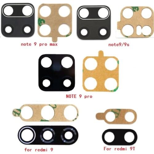 50pcs Camera Glass Lens For Xiaomi Redmi 9 9C Note 9 9S Pro Max Rear Bcak Camera Glass Cover With Adhesive Sticker