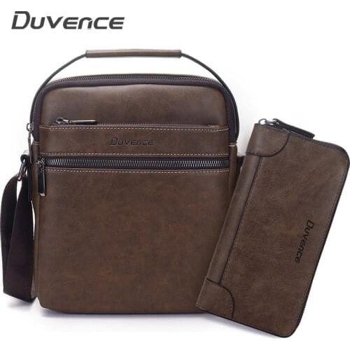 2020 Men Shoulder Bag for 10.4 Inches iPad Men Handbags PU Leather Male Business Bags for Man Messenger Bag Zipper Solid Black