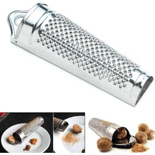 Ginger Garlic Grater - Practical 430 Stainless Steel Nutmeg Grater-Easy to Grate Cheese Chocolate Nuts Lemon Orange Kitchen Tool