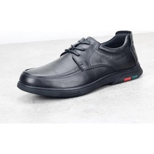 Men Fashion High Quality Genuine Leather Shoes Men Lace-Up Business Men Shoes Autumn Winter British Retro Men Shoes Cowhide