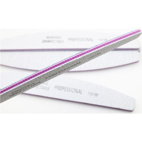 1pcs/lot Professional Nail File 100/180 Half Moon Sandpaper Nail Sanding Blocks Grinding Polishing Manicure Care Tools