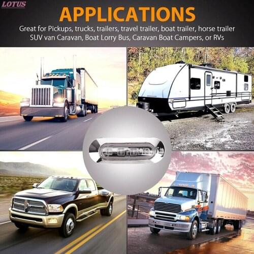 1x Red Amber 4 SMD LED Side Marker Tail Light Clearance Car Truck Trailer