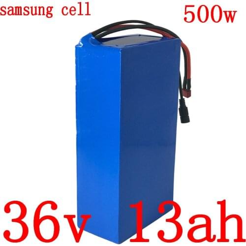 36v battery pack 36v 13ah lithium battery 500W 36V 10.4AH 13AH 15AH electric bike battery use samsung cell with 42V 2A charger