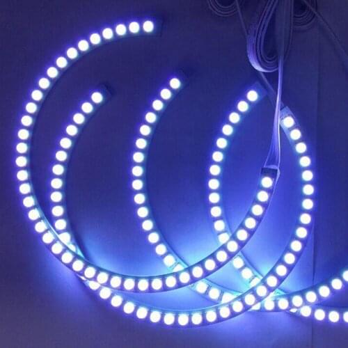 4Pcs Decorative Lamp RGB 5050 SMD 12V LED Angel Eyes Halo Rings Light for BMW E36 E38 E39 E46 with Remote Controller