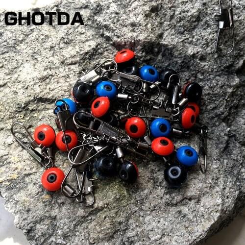 50pcs Fishing Float Bobber Stops Space Beans Connectors Sea Saltwater Tools