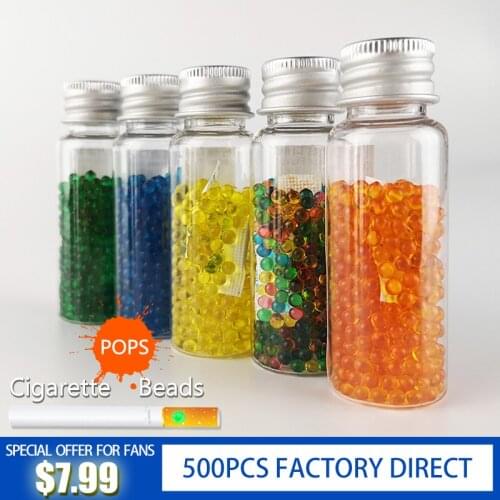 500pcs DIY Cigarette Pops Beads Fruit Flavor Mint Flavor Mentha Cigarettes Holder flavour Holder Filter Smoking accessories