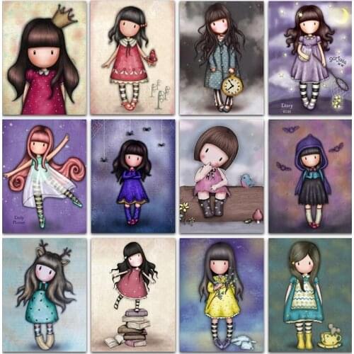 Diamond Painting Kits Home Decor With AB Drill Cut Girl Poured Glue Soft Canvas Scalloped Edge Unique Handcraft Gift Mosaic Art