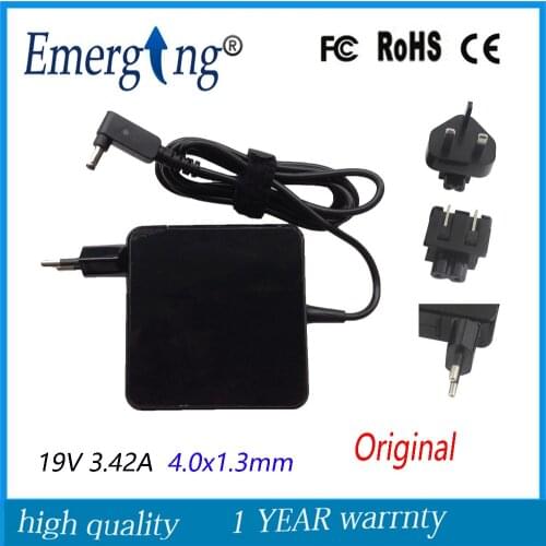 19V 3.42A 4.0x1.3mm Charger Power Supply Original AC Laptop Adapter For Asus UX30 UX42VS U38N ADP