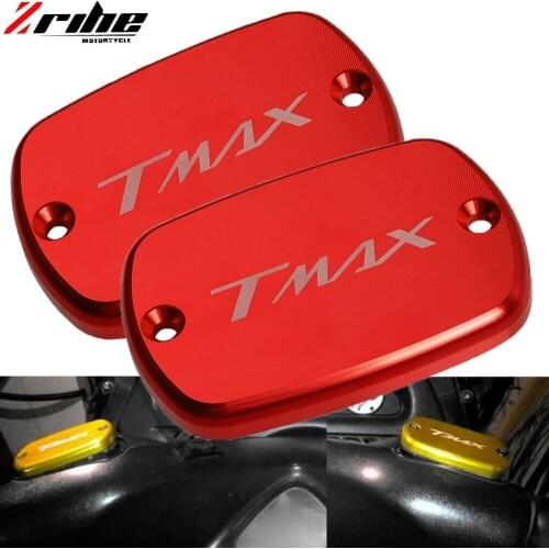 For YAMAHA TMAX 530/500 T-MAX 530/500 TMAX530 TMAX500 CNC Aluminum Motorcycle Brake Fluid Fuel Reservoir Tank Cap Cover T-MAX