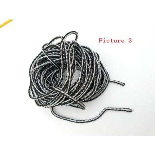 1 Reel 10m DIY 8-core Earphone Audio Upgrade cable for headphone Headset Single Crystal Copper black+white