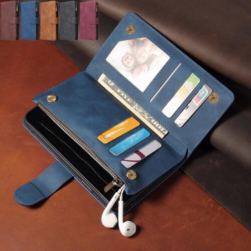 Zipper Purse Cover For Samsung Galaxy A11 A31 A41 A21 A01 A91 A81 Note 10 S10 Lite S20 Plus S10 M21 M30S A20 Leather Wallet Case