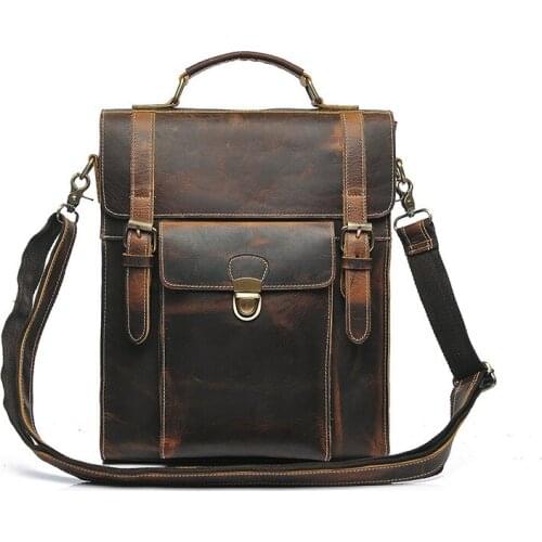 Fashion Genuine Leather Cowhide Crazy Horse Backpack Women Men Bags Backpack School Bags Backpack for Laptop