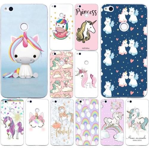 49AS Fat Unicorn On Rainbow Jetpack Soft Silicone Tpu Cover phone Case for Huawei Honor 20 Pro view 10 P8 P9 Mate 10 lite 2017