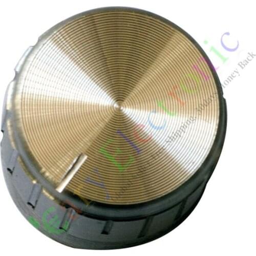 Wholesale and retail 100pc 23mm Pedal Top skirted Silver knob Guitar tube Amp JAZZ BASS audio DIY part free shipping