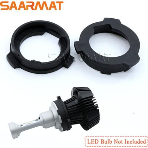 Pair H7 LED Headlight Bulb Holder Adapter Lamp Base For VW polo Lavida Lamando Touran Tiguan For Skoda Octavia