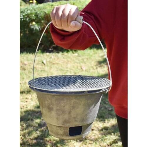 Portable cast iron barbecue grill charcoal stove outdoor camping indoor heating stove brazier 139-2