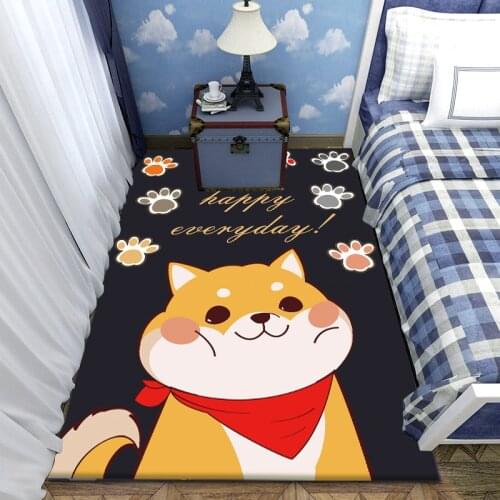 Cute Husky Dog Doormat Rug Floor Carpet Bedroom Living Room Non-slip Mat Cartoon Gift