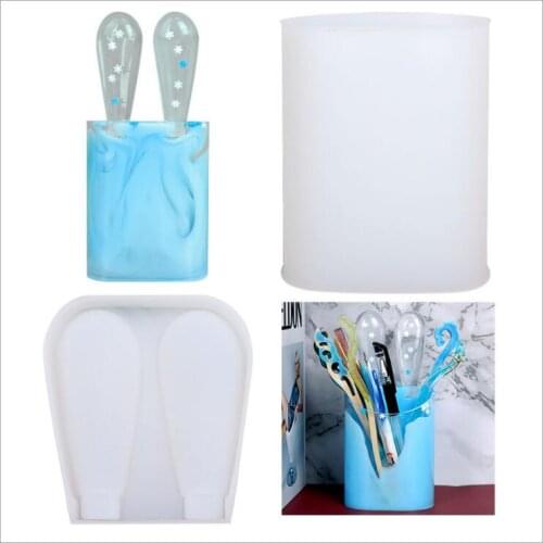 Transparent Silicone Mould Dried Flower Resin Decorative Craft DIY rabbit pen holder Mold Epoxy Resin Molds For Jewelry