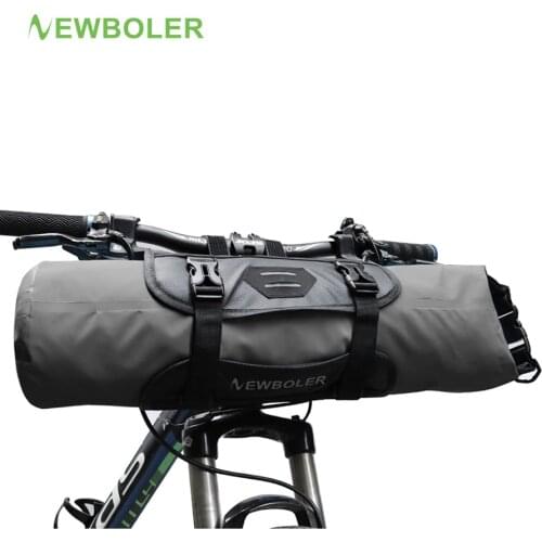 NEWBOLER Bike Front Tube Bag Waterproof Bicycle Handlebar Basket Pack Cycling Front Frame Pannier Bicycle Accessories