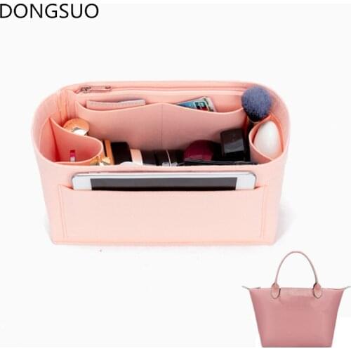 Insert Bag Fit For designer brand large capacity tote bag base shaper Organizer Makeup Inner Organize Portable Cosmetic bag