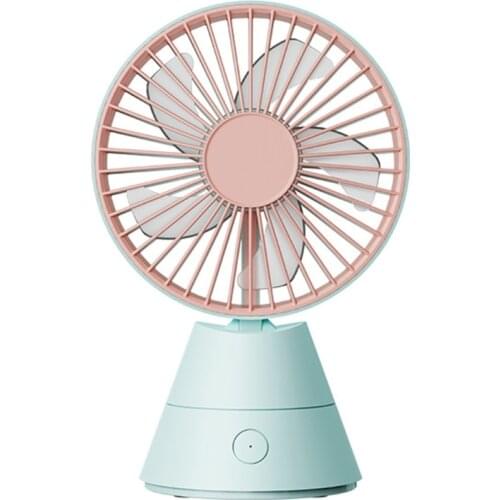 Super Mini Rechargeable Desktop Fan 3 Wind Speeds Portable Ultra-quiet USB Fans 3D Airflow Cyclone Cycle for Home Office