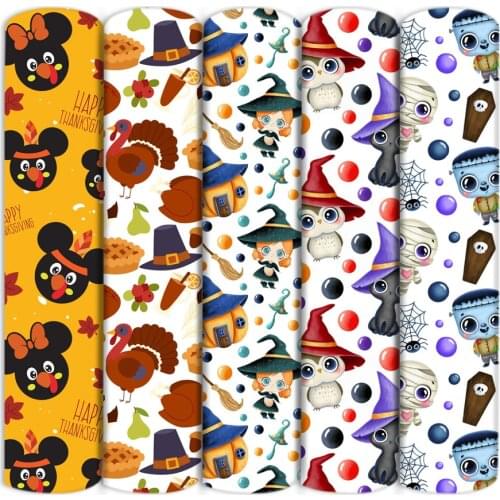 Turkey Witch Polyester Cotton Material Fabric Patchwork Print Cloth Tissue Kids Home Textile Sewing Quilting Tilda Doll,1Yc18819