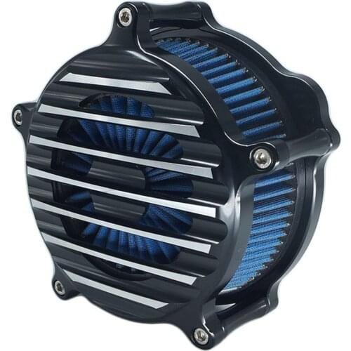 Air Filter Nostalgia Venturi Intake Cleaner Kit Cnc Edge Cut Aluminum Chrome for Harley Dyna Softail Touring Fitment-B
