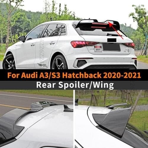 Roof Rear Spoiler Wing Boot Lip Tail Air Deflector Splitter Diffuser Body Kit Trunk Spoiler For Audi A3 S3 Sportback 2020 2021